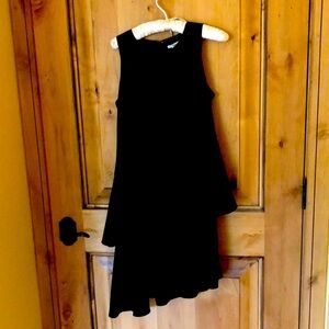 Elegant black dress with tiers